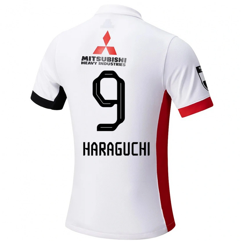 Danxen Barn Genki Haraguchi #9 Hvit Svart Bortetrøye Drakt Trøye 2025/26 Skjorter T-Skjorte