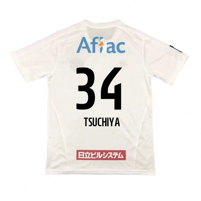 Danxen Barn Takumi Tsuchiya #34 Lysegrå Beige Bortetrøye Drakt Trøye 2025/26 Skjorter T-Skjorte