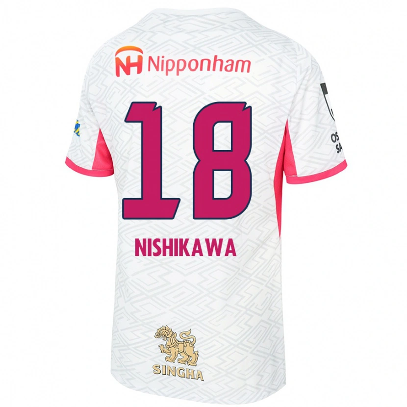 Danxen Barn Jun Nishikawa #18 Hvit Sakura Rosa Bortetrøye Drakt Trøye 2025/26 Skjorter T-Skjorte