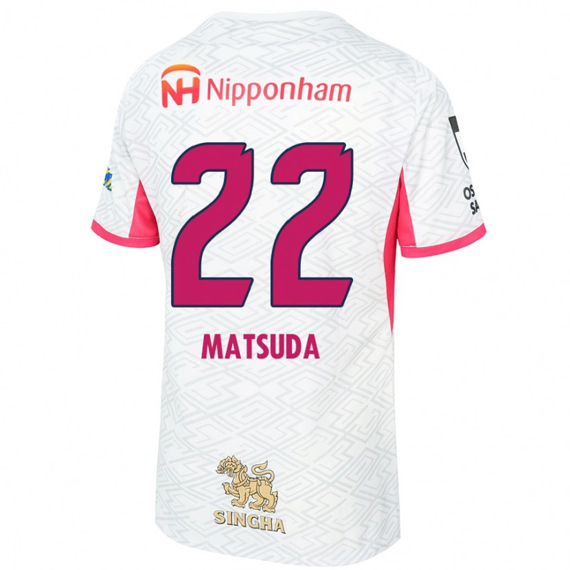 Danxen Barn Riki Matsuda #22 Hvit Sakura Rosa Bortetrøye Drakt Trøye 2025/26 Skjorter T-Skjorte