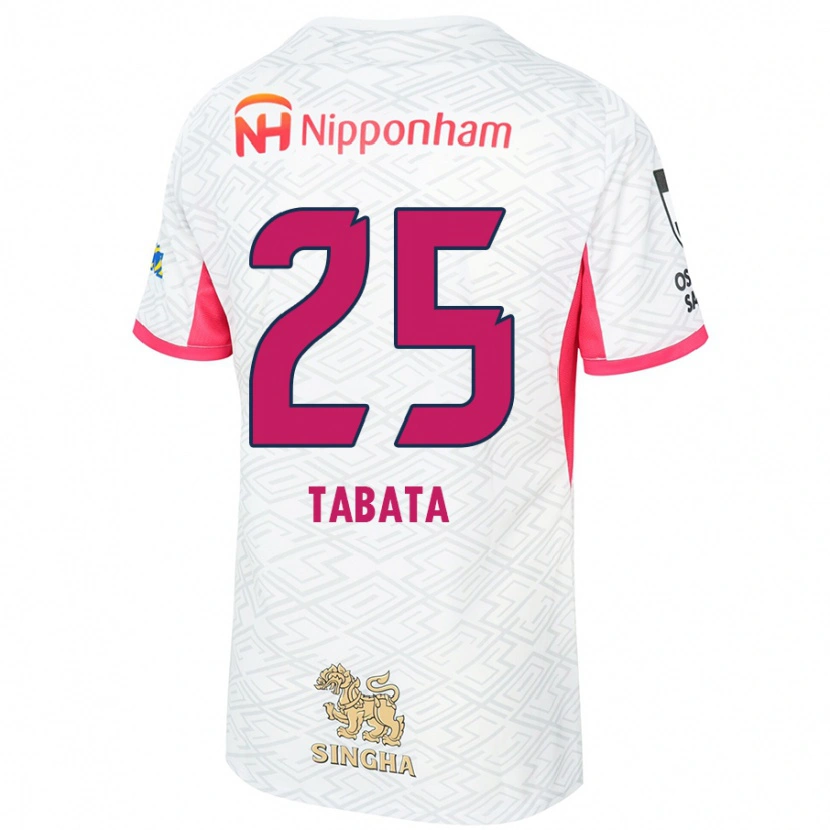 Danxen Barn Haruna Tabata #25 Hvit Sakura Rosa Bortetrøye Drakt Trøye 2025/26 Skjorter T-Skjorte