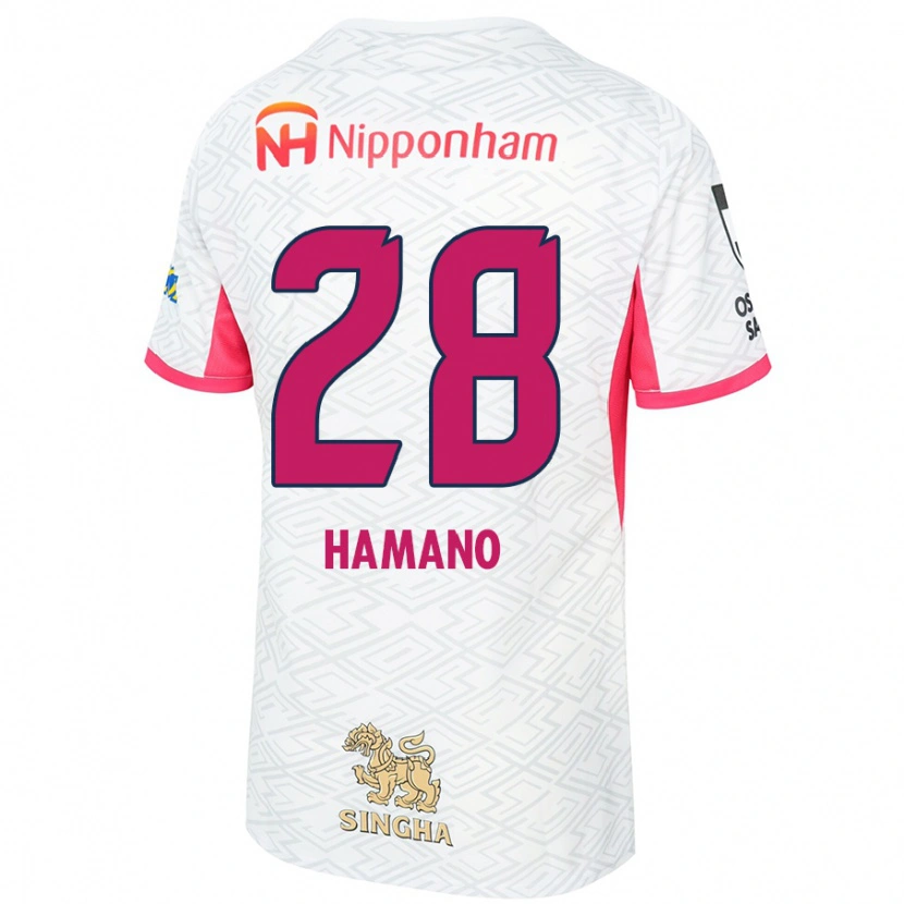 Danxen Barn Maika Hamano #28 Hvit Sakura Rosa Bortetrøye Drakt Trøye 2025/26 Skjorter T-Skjorte