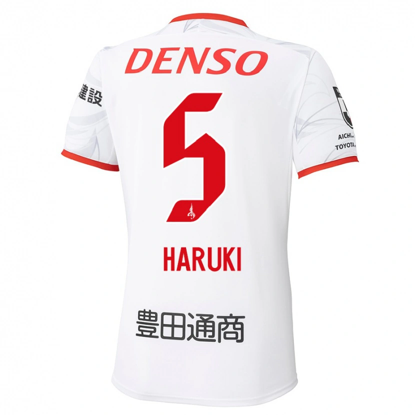 Danxen Barn Haruki Yoshida #5 Hvit Rød Bortetrøye Drakt Trøye 2025/26 Skjorter T-Skjorte