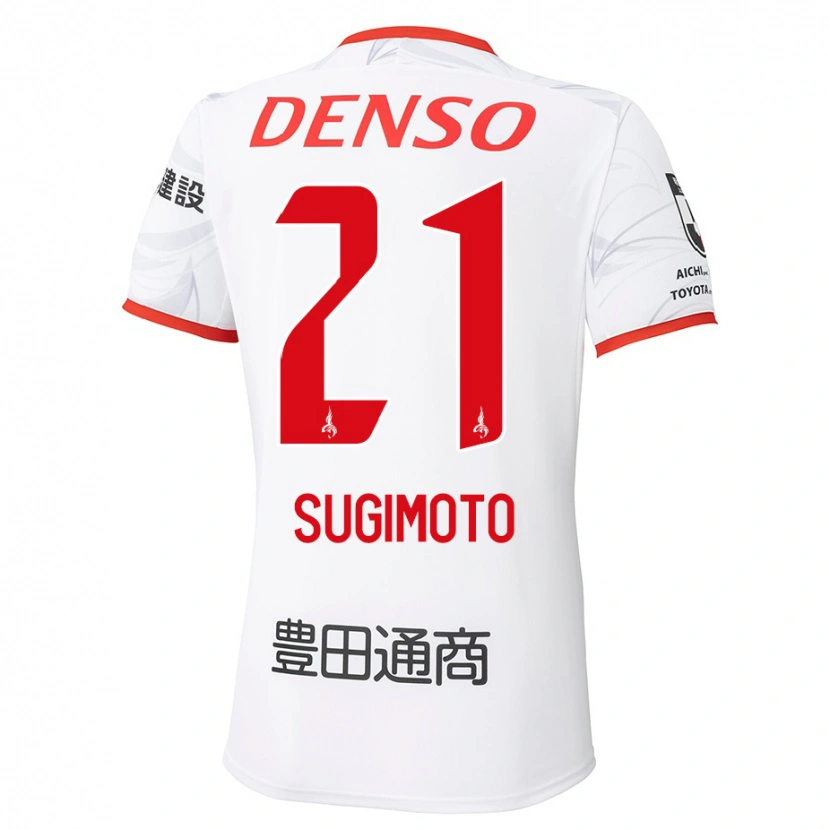 Danxen Barn Daichi Sugimoto #21 Hvit Rød Bortetrøye Drakt Trøye 2025/26 Skjorter T-Skjorte