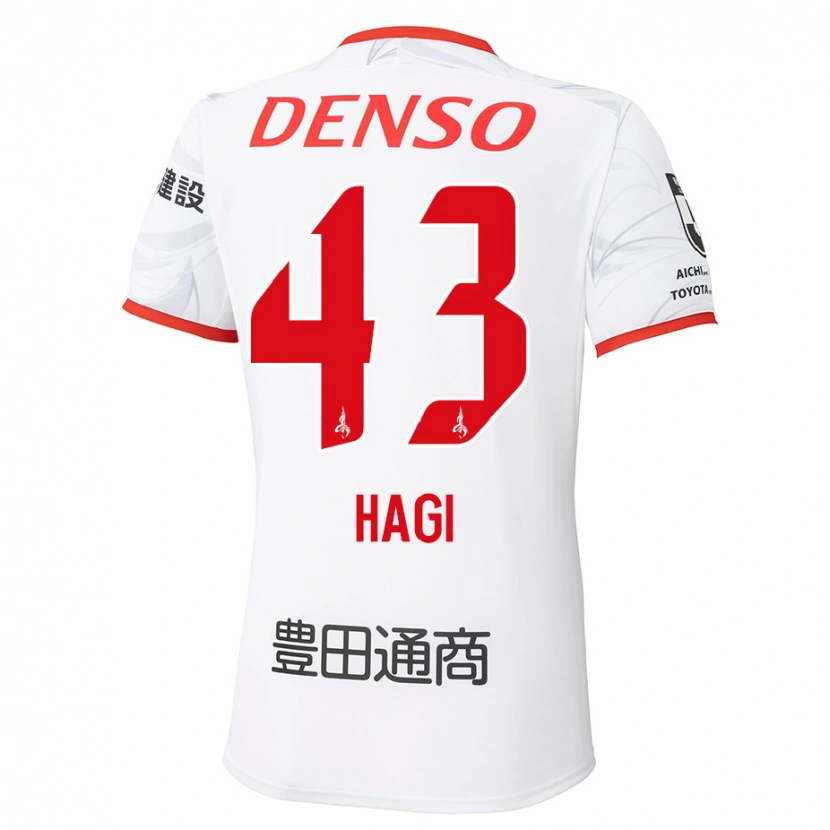 Danxen Barn Hiroaki Hagi #43 Hvit Rød Bortetrøye Drakt Trøye 2025/26 Skjorter T-Skjorte