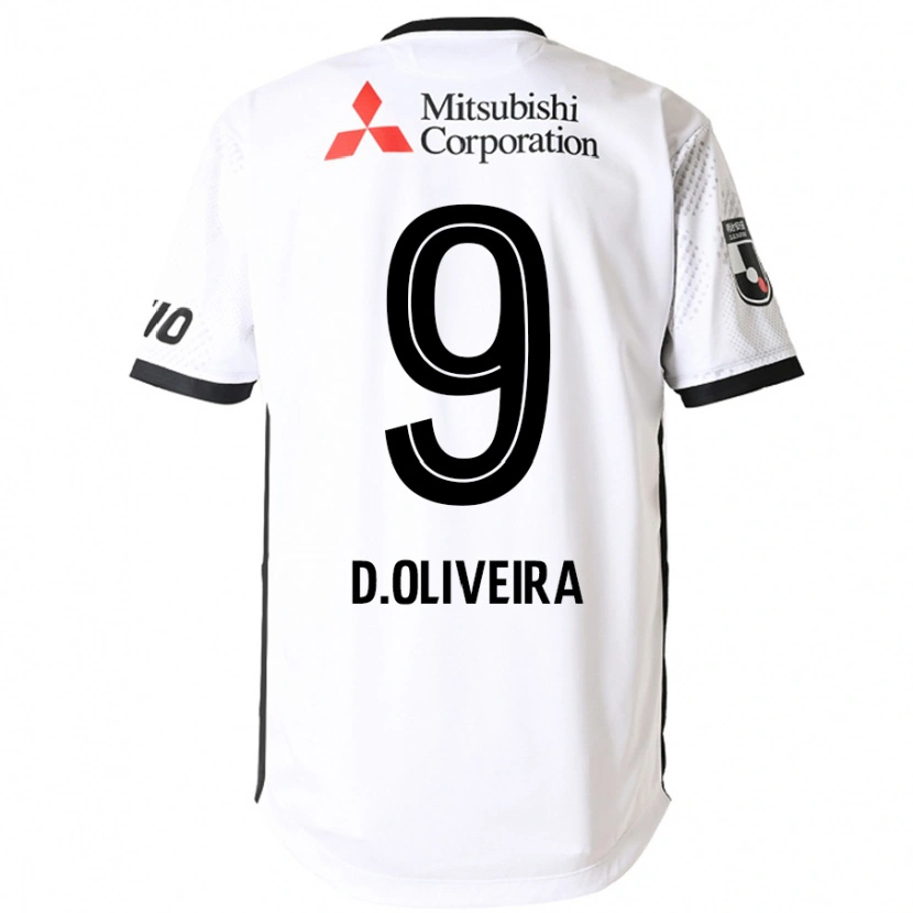 Danxen Barn Diego Oliveira #9 Hvit Svart Bortetrøye Drakt Trøye 2025/26 Skjorter T-Skjorte