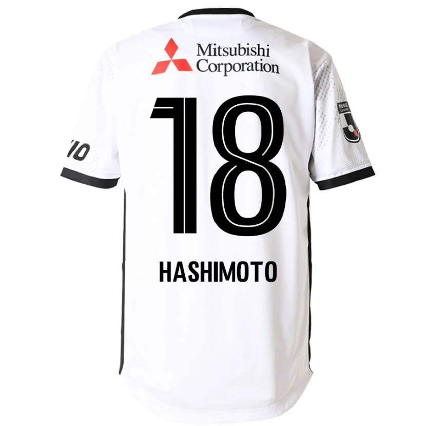 Danxen Barn Kento Hashimoto #18 Hvit Svart Bortetrøye Drakt Trøye 2025/26 Skjorter T-Skjorte
