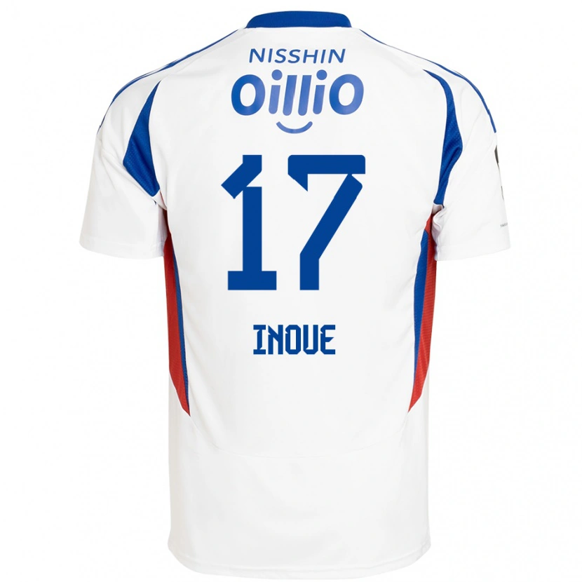 Danxen Barn Kenta Inoue #17 Hvit Kongeblå Bortetrøye Drakt Trøye 2025/26 Skjorter T-Skjorte