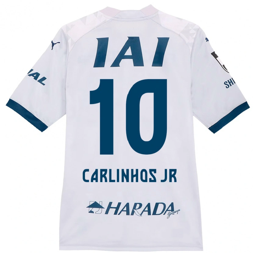 Danxen Barn Carlinhos Junior #10 Hvit Kongeblå Bortetrøye Drakt Trøye 2025/26 Skjorter T-Skjorte