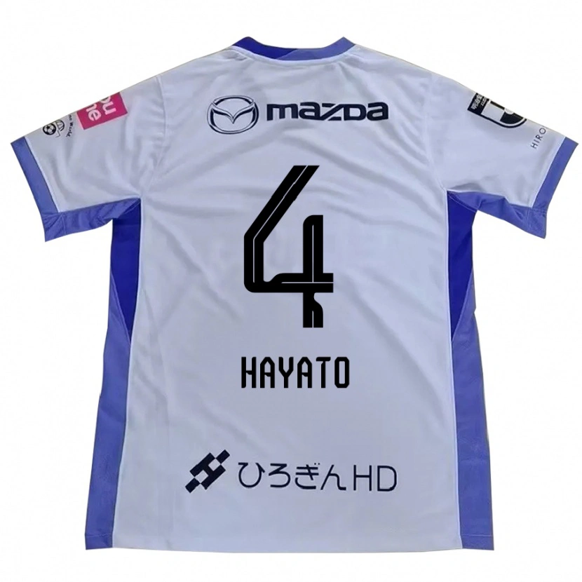 Danxen Barn Hayato Araki #4 Hvit Oransje Bortetrøye Drakt Trøye 2025/26 Skjorter T-Skjorte