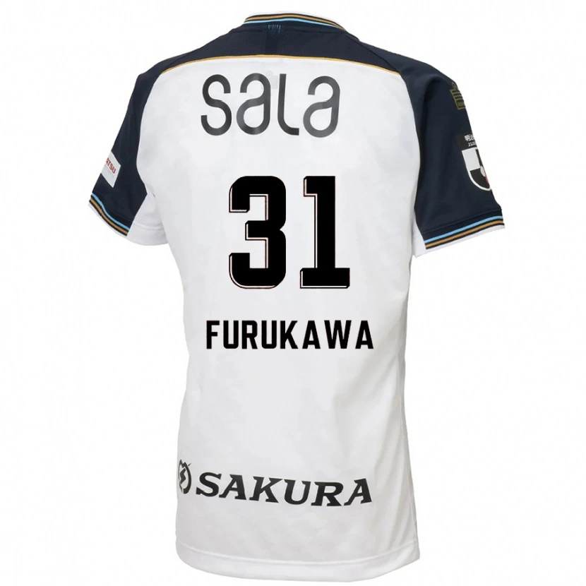 Danxen Barn Yosuke Furukawa #31 Hvit Svart Bortetrøye Drakt Trøye 2025/26 Skjorter T-Skjorte