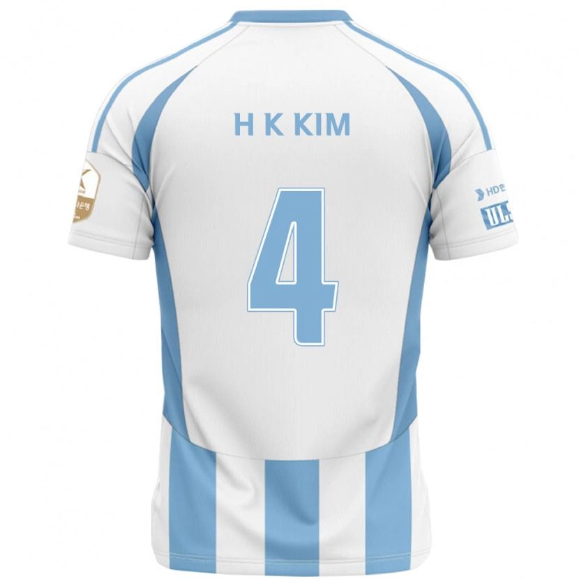 Danxen Barn Kee-Hee Kim #4 Hvit Himmelsblå Bortetrøye Drakt Trøye 2025/26 Skjorter T-Skjorte