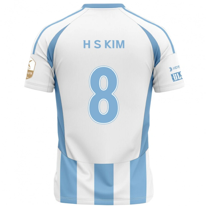 Danxen Barn Seung-Hyun Kim #8 Hvit Himmelsblå Bortetrøye Drakt Trøye 2025/26 Skjorter T-Skjorte
