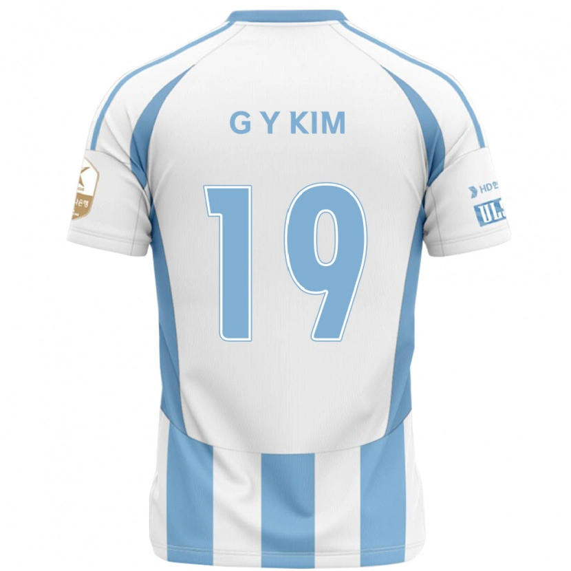 Danxen Barn Young-Gwon Kim #19 Hvit Himmelsblå Bortetrøye Drakt Trøye 2025/26 Skjorter T-Skjorte
