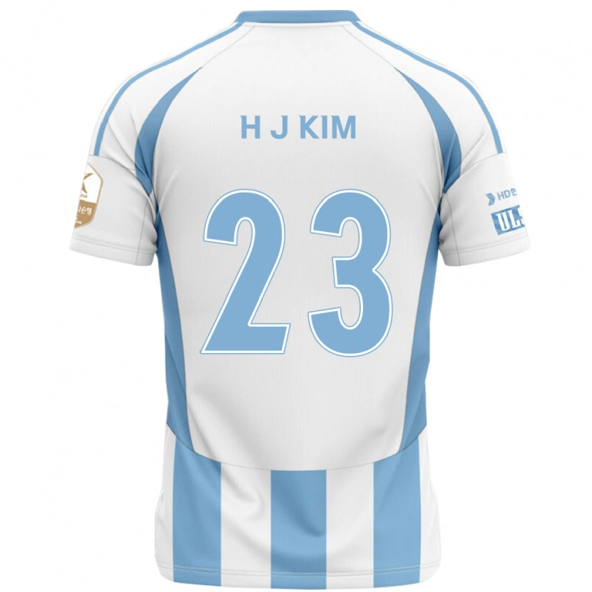 Danxen Barn Ju-Hwan Kim #23 Hvit Himmelsblå Bortetrøye Drakt Trøye 2025/26 Skjorter T-Skjorte