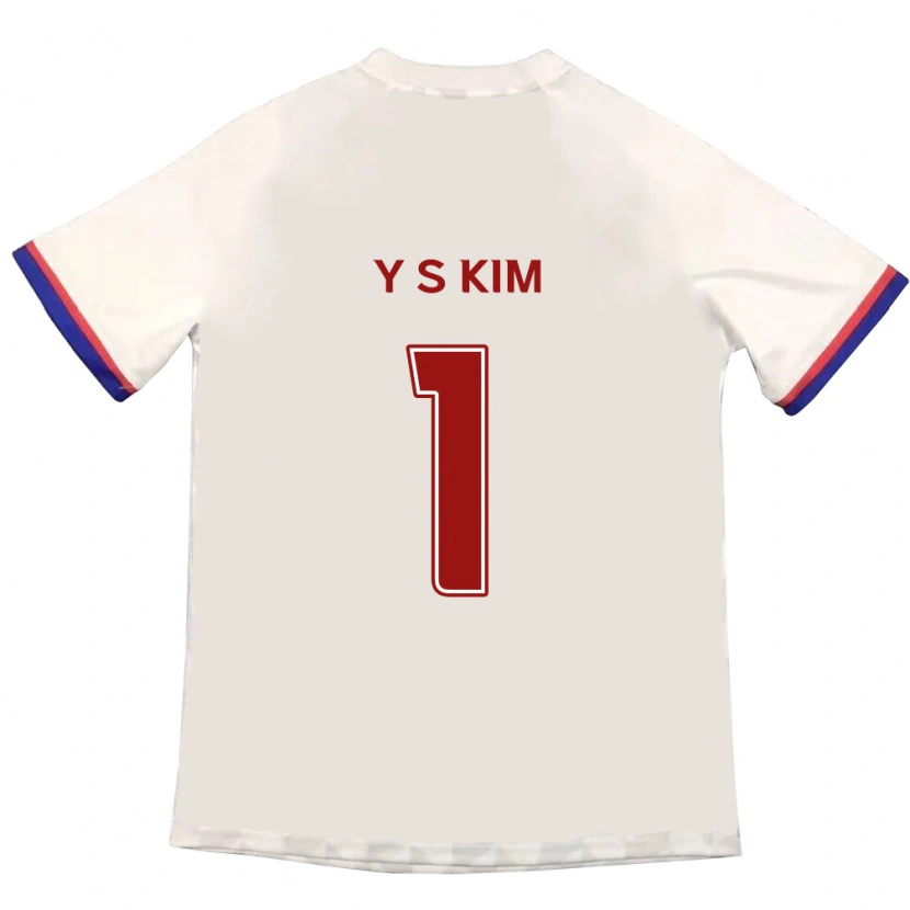 Danxen Barn Seong-Yoon Kim #1 Off-White Rød Bortetrøye Drakt Trøye 2025/26 Skjorter T-Skjorte
