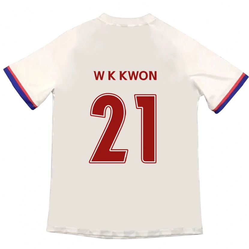 Danxen Barn Kyung-Won Kwon #21 Off-White Rød Bortetrøye Drakt Trøye 2025/26 Skjorter T-Skjorte