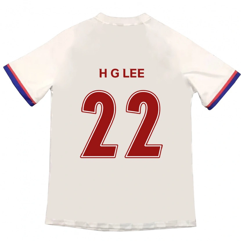 Danxen Barn Gwang-Hyeok Lee #22 Off-White Rød Bortetrøye Drakt Trøye 2025/26 Skjorter T-Skjorte