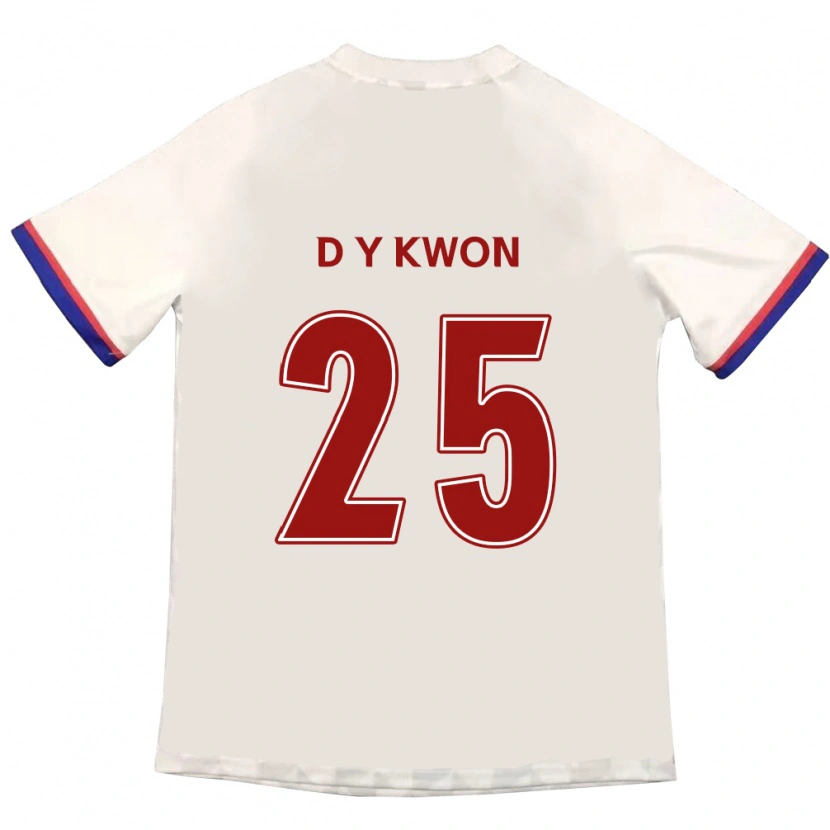 Danxen Barn Do-Yeong Kwon #25 Off-White Rød Bortetrøye Drakt Trøye 2025/26 Skjorter T-Skjorte
