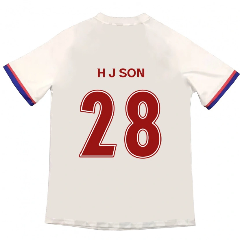 Danxen Barn Jun-Ho Son #28 Off-White Rød Bortetrøye Drakt Trøye 2025/26 Skjorter T-Skjorte