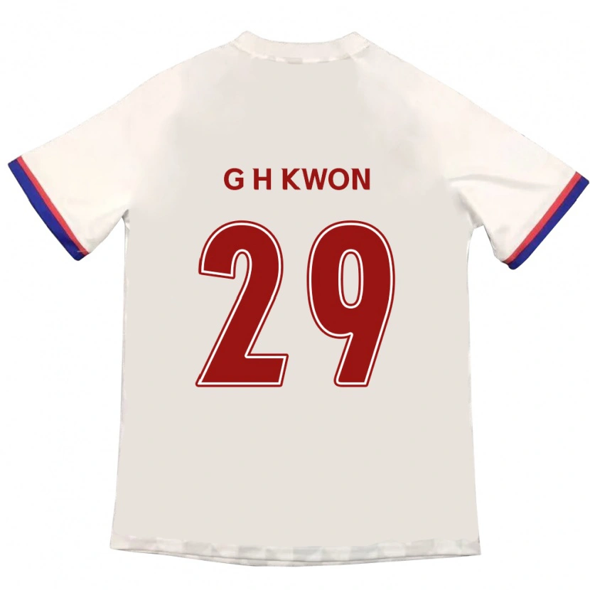Danxen Barn Gi-Hyun Kwon #29 Off-White Rød Bortetrøye Drakt Trøye 2025/26 Skjorter T-Skjorte