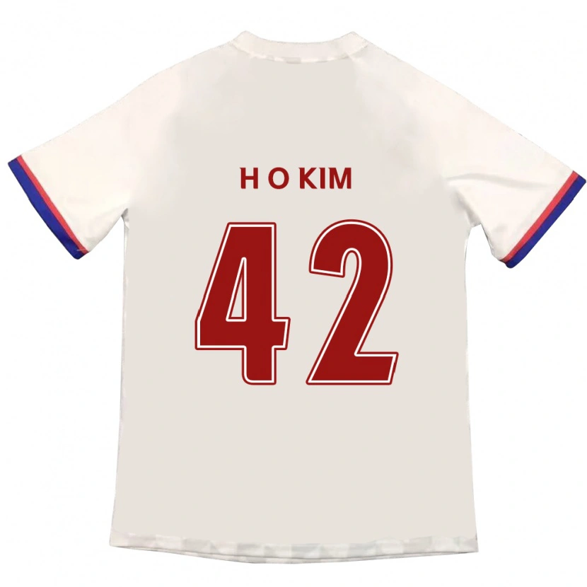 Danxen Barn One-Hyung Kim #42 Off-White Rød Bortetrøye Drakt Trøye 2025/26 Skjorter T-Skjorte