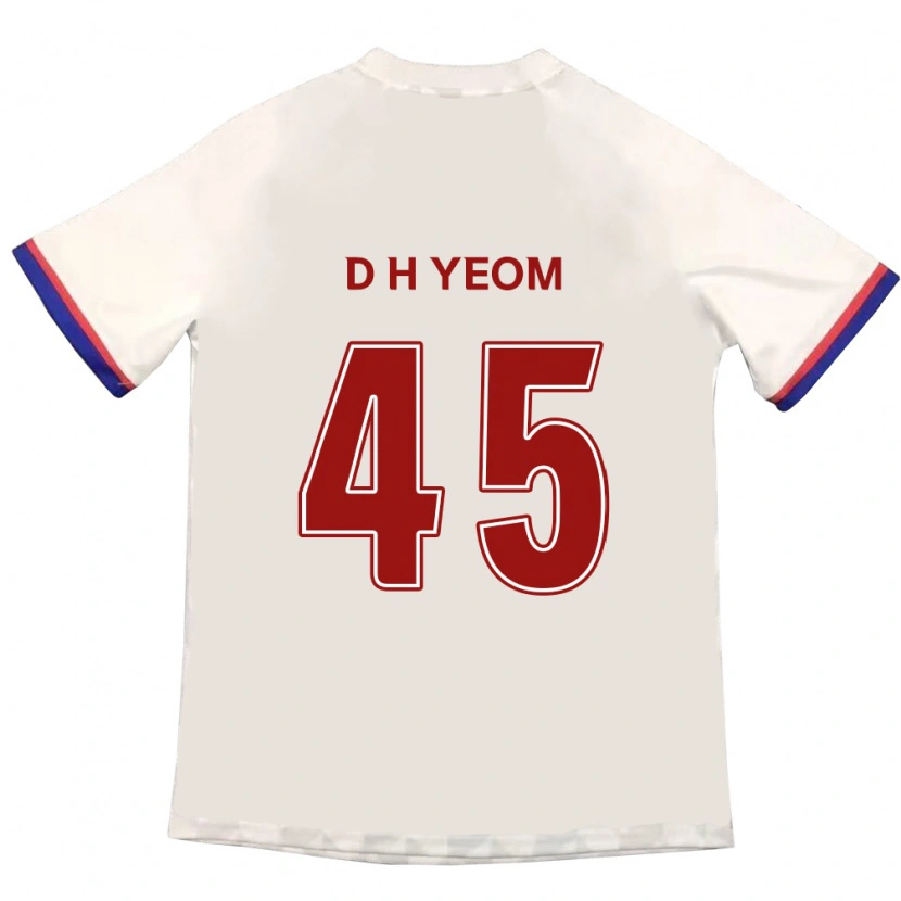 Danxen Barn Do-Hyeon Yeom #45 Off-White Rød Bortetrøye Drakt Trøye 2025/26 Skjorter T-Skjorte