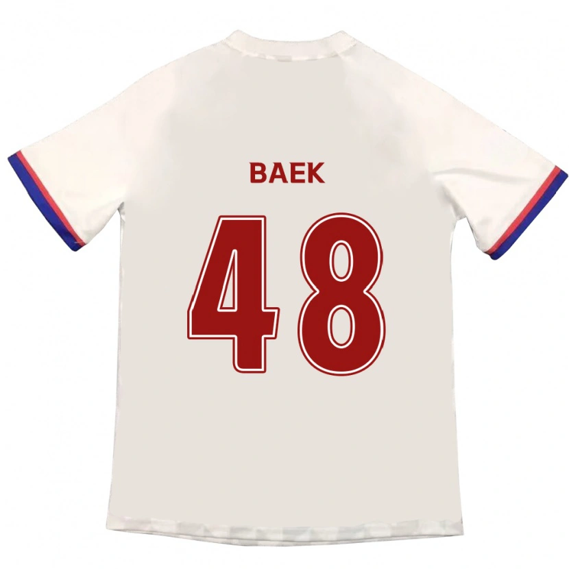 Danxen Barn Kyeong Baek #48 Off-White Rød Bortetrøye Drakt Trøye 2025/26 Skjorter T-Skjorte