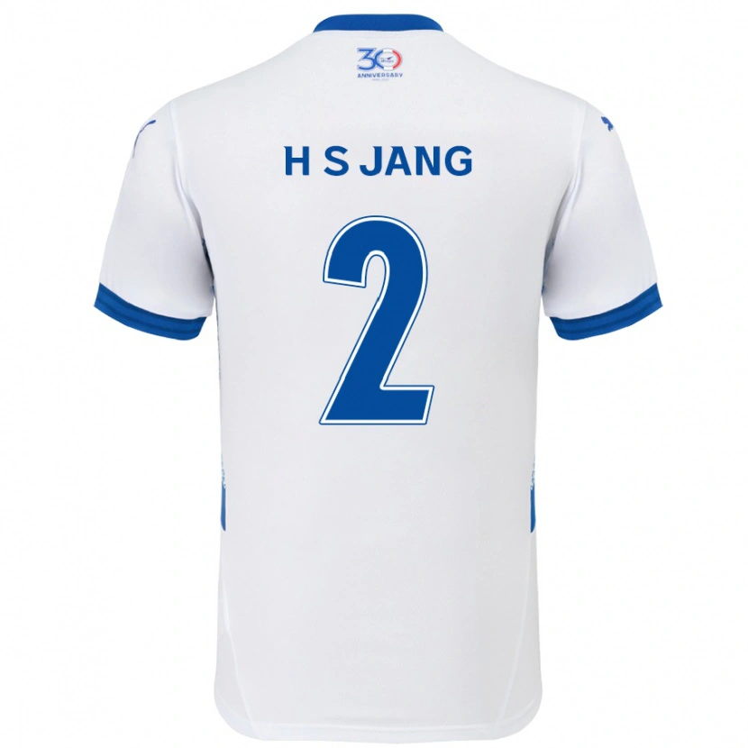 Danxen Barn Seok-Hwan Jang #2 Hvit Kongeblå Bortetrøye Drakt Trøye 2025/26 Skjorter T-Skjorte