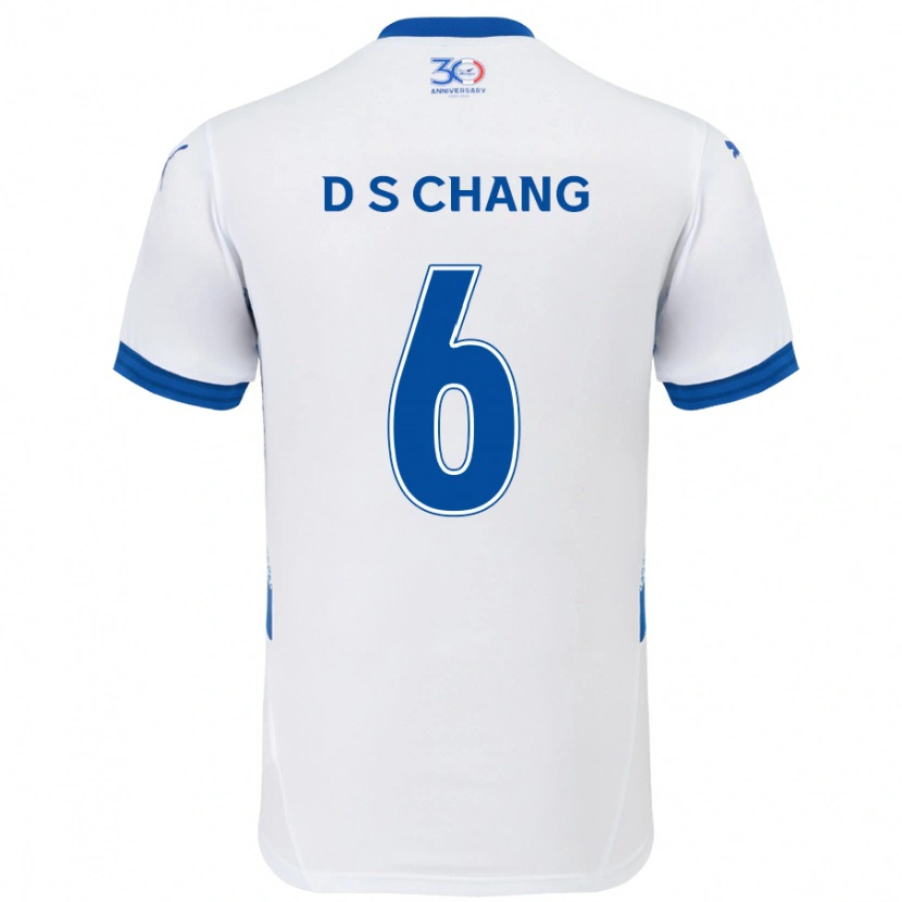 Danxen Barn Se-Dong Chang #6 Hvit Kongeblå Bortetrøye Drakt Trøye 2025/26 Skjorter T-Skjorte
