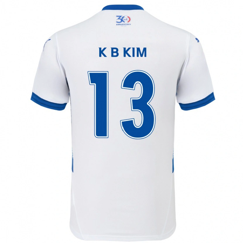 Danxen Barn Bo-Kyung Kim #13 Hvit Kongeblå Bortetrøye Drakt Trøye 2025/26 Skjorter T-Skjorte