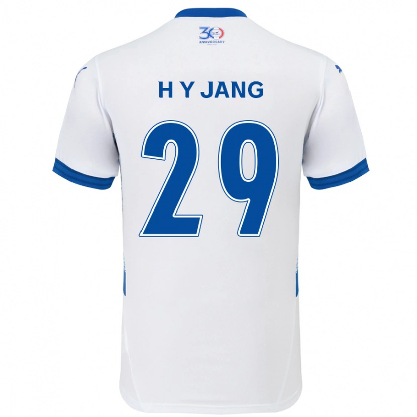 Danxen Barn Yo-Han Jang #29 Hvit Kongeblå Bortetrøye Drakt Trøye 2025/26 Skjorter T-Skjorte