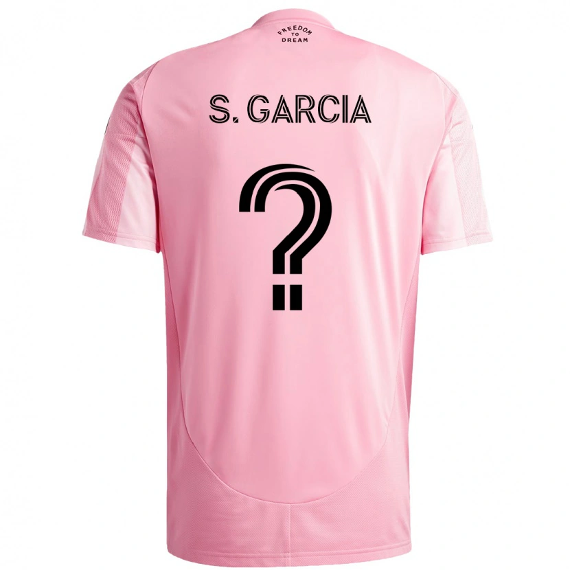 Danxen Mann Santiago Garcia #0 Rosa Svart Hjemmetrøye Drakt Trøye 2025/26 Skjorter T-Skjorte