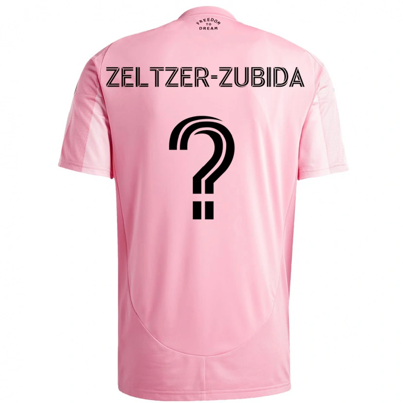 Danxen Mann Idoh Zeltzer-Zubida #0 Rosa Svart Hjemmetrøye Drakt Trøye 2025/26 Skjorter T-Skjorte