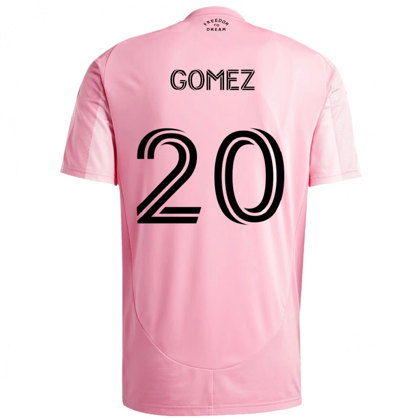 Danxen Mann Diego Gómez #20 Rosa Svart Hjemmetrøye Drakt Trøye 2025/26 Skjorter T-Skjorte