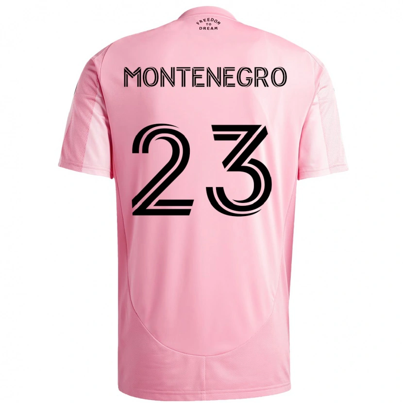 Danxen Mann Ricardo Montenegro #23 Rosa Svart Hjemmetrøye Drakt Trøye 2025/26 Skjorter T-Skjorte