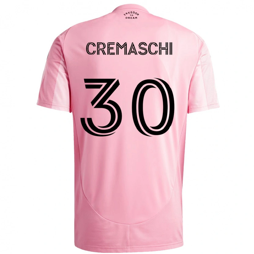 Danxen Mann Benja Cremaschi #30 Rosa Svart Hjemmetrøye Drakt Trøye 2025/26 Skjorter T-Skjorte
