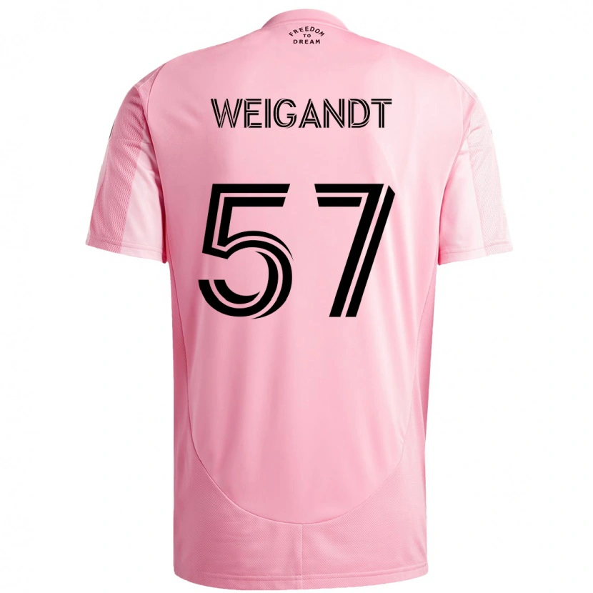 Danxen Mann Marcelo Weigandt #57 Rosa Svart Hjemmetrøye Drakt Trøye 2025/26 Skjorter T-Skjorte