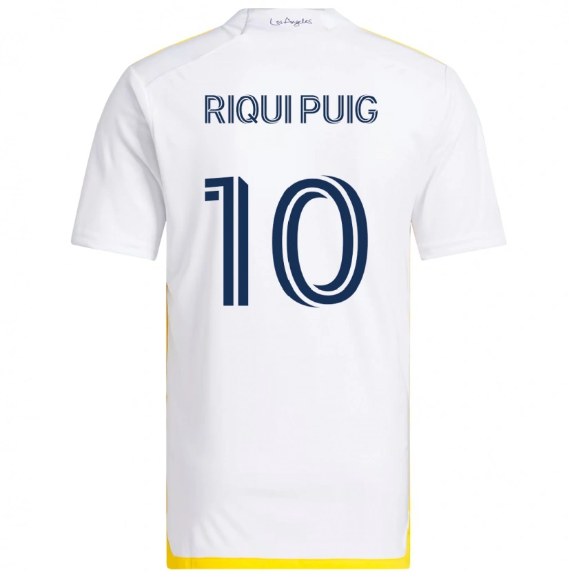 Danxen Mann Riqui Puig #10 Hvit Gul Hjemmetrøye Drakt Trøye 2025/26 Skjorter T-Skjorte