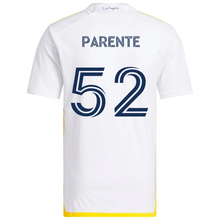 Danxen Mann Isaiah Parente #52 Hvit Gul Hjemmetrøye Drakt Trøye 2025/26 Skjorter T-Skjorte