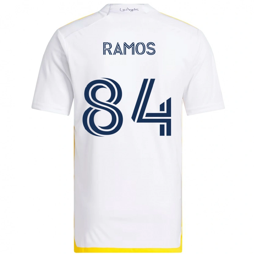 Danxen Mann Rubén Ramos #84 Hvit Gul Hjemmetrøye Drakt Trøye 2025/26 Skjorter T-Skjorte