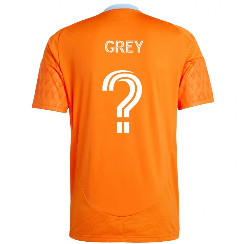 Danxen Mann Omar Grey #0 Oransje Hvit Hjemmetrøye Drakt Trøye 2025/26 Skjorter T-Skjorte