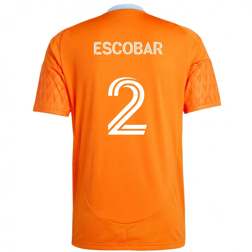 Danxen Mann Franco Escobar #2 Oransje Hvit Hjemmetrøye Drakt Trøye 2025/26 Skjorter T-Skjorte