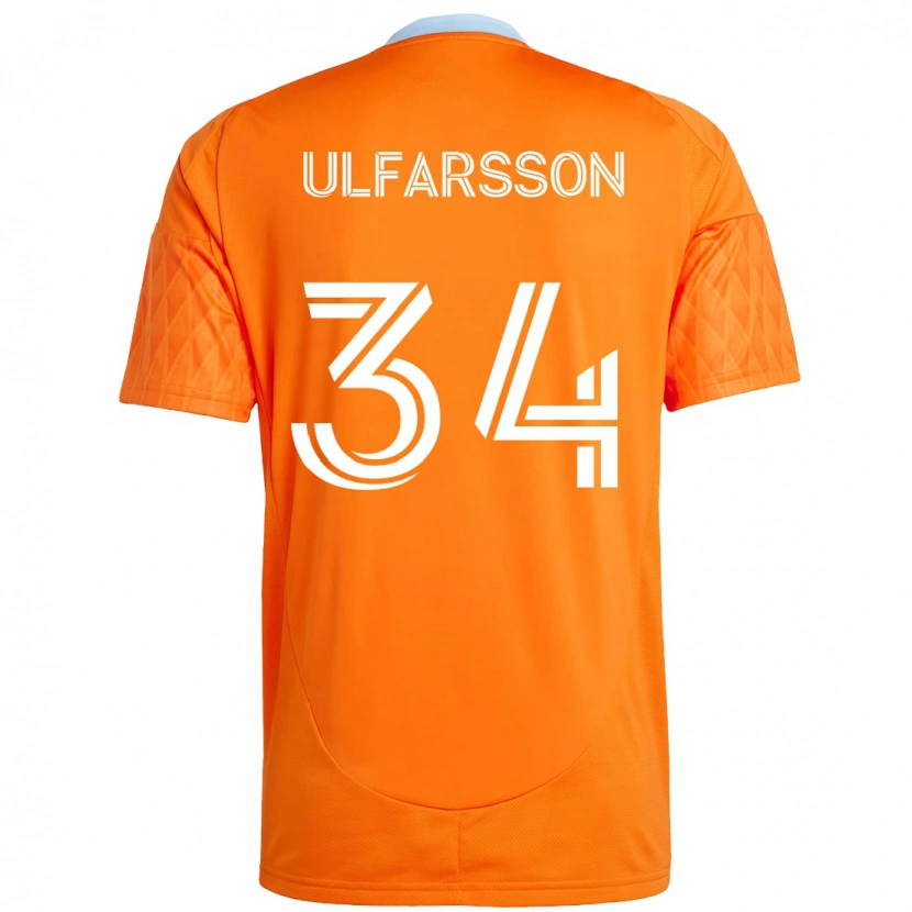 Danxen Mann Thor Úlfarsson #34 Oransje Hvit Hjemmetrøye Drakt Trøye 2025/26 Skjorter T-Skjorte
