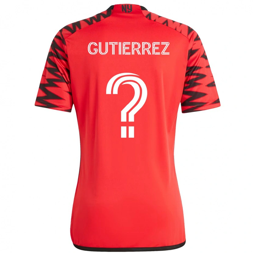 Danxen Mann Juan Gutiérrez #0 Rød Svart Hjemmetrøye Drakt Trøye 2025/26 Skjorter T-Skjorte