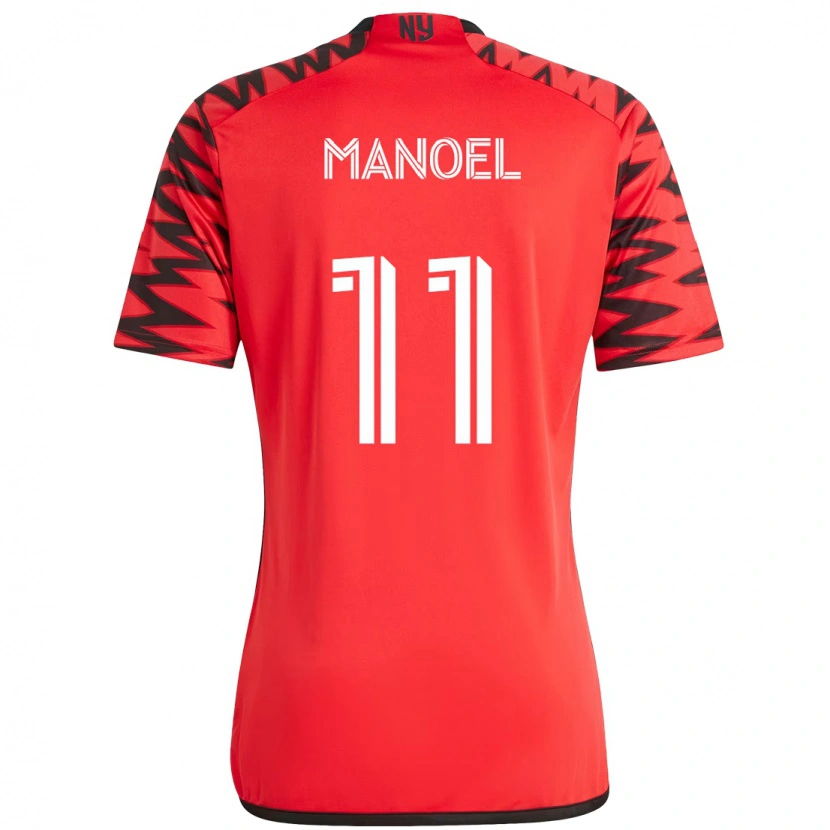 Danxen Mann Elias Manoel #11 Rød Svart Hjemmetrøye Drakt Trøye 2025/26 Skjorter T-Skjorte