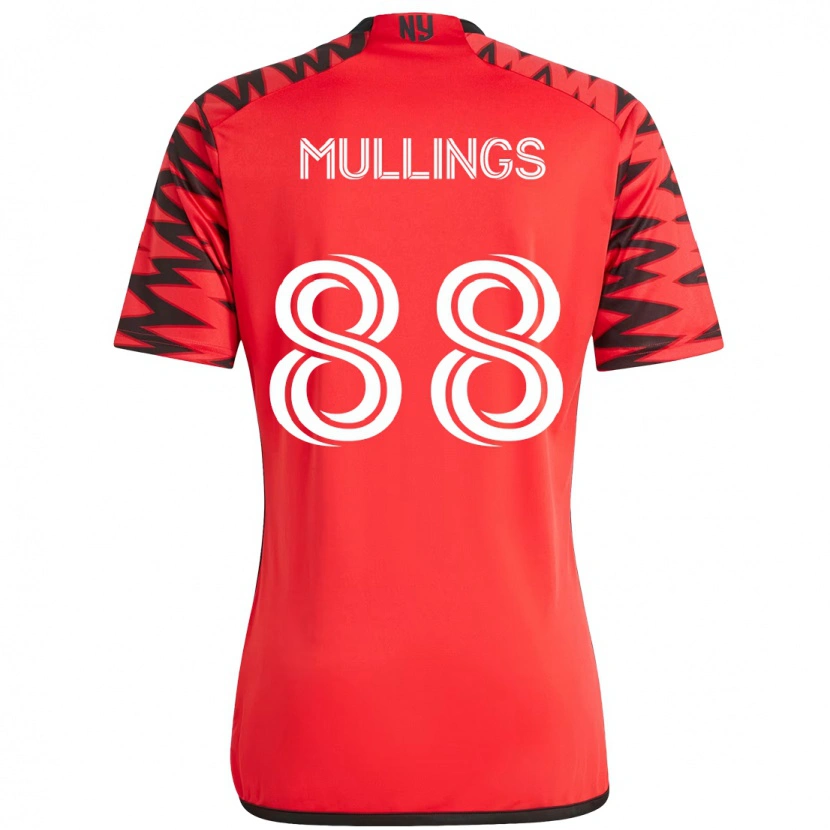 Danxen Mann O'vonte Mullings #88 Rød Svart Hjemmetrøye Drakt Trøye 2025/26 Skjorter T-Skjorte