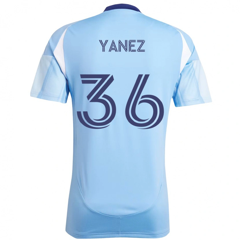 Danxen Mann Zidane Yañez #36 Lyseblå Hjemmetrøye Drakt Trøye 2025/26 Skjorter T-Skjorte