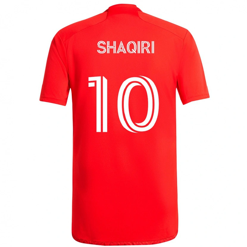 Danxen Mann Xherdan Shaqiri #10 Rød Hvit Hjemmetrøye Drakt Trøye 2025/26 Skjorter T-Skjorte