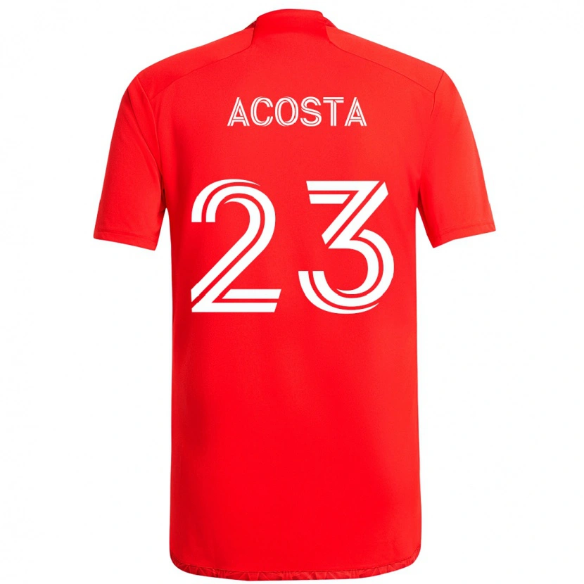 Danxen Mann Kellyn Acosta #23 Rød Hvit Hjemmetrøye Drakt Trøye 2025/26 Skjorter T-Skjorte